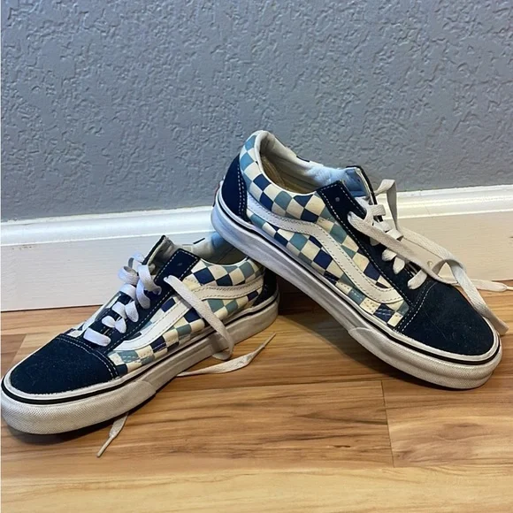 Vans Shoes Blue Checkered Vans Poshmark
